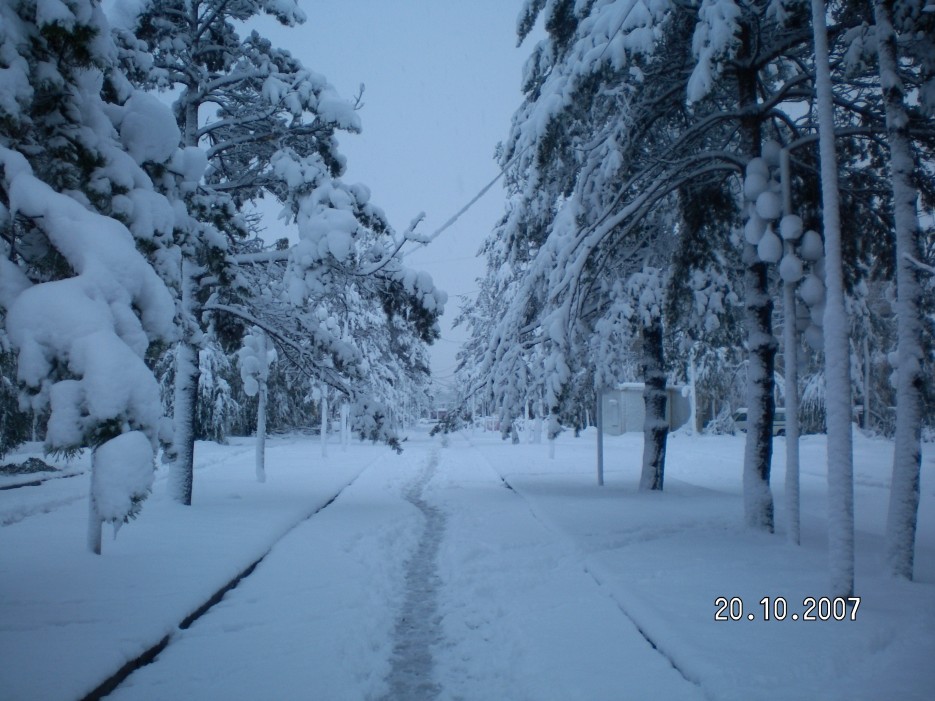 Уссурийск, первый снег,Октябрь 2007 | Уссурийск