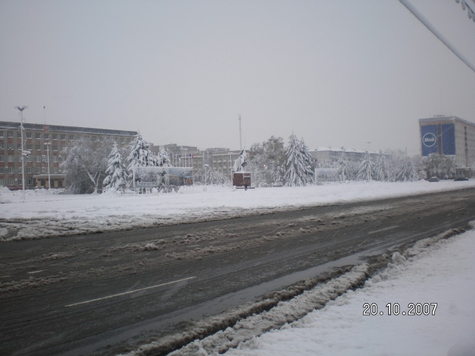 Уссурийск, первый снег,Октябрь 2007 | Уссурийск