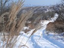 Зимняя дорога. 
Дорога на вершину Генеральской сопки возле Славянки.