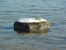 Бухточки правее Шаморы, одинокий камень во льду