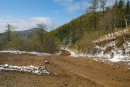 Развилка дорог на спуске с первала