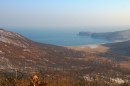 Вид с перевала на бухту возлу мыса Льва