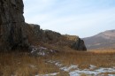 Скала на берегу озера Птичье (Тальми)